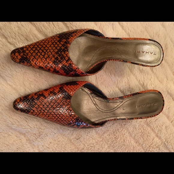Tahari Shoes - Tahari snake print mules